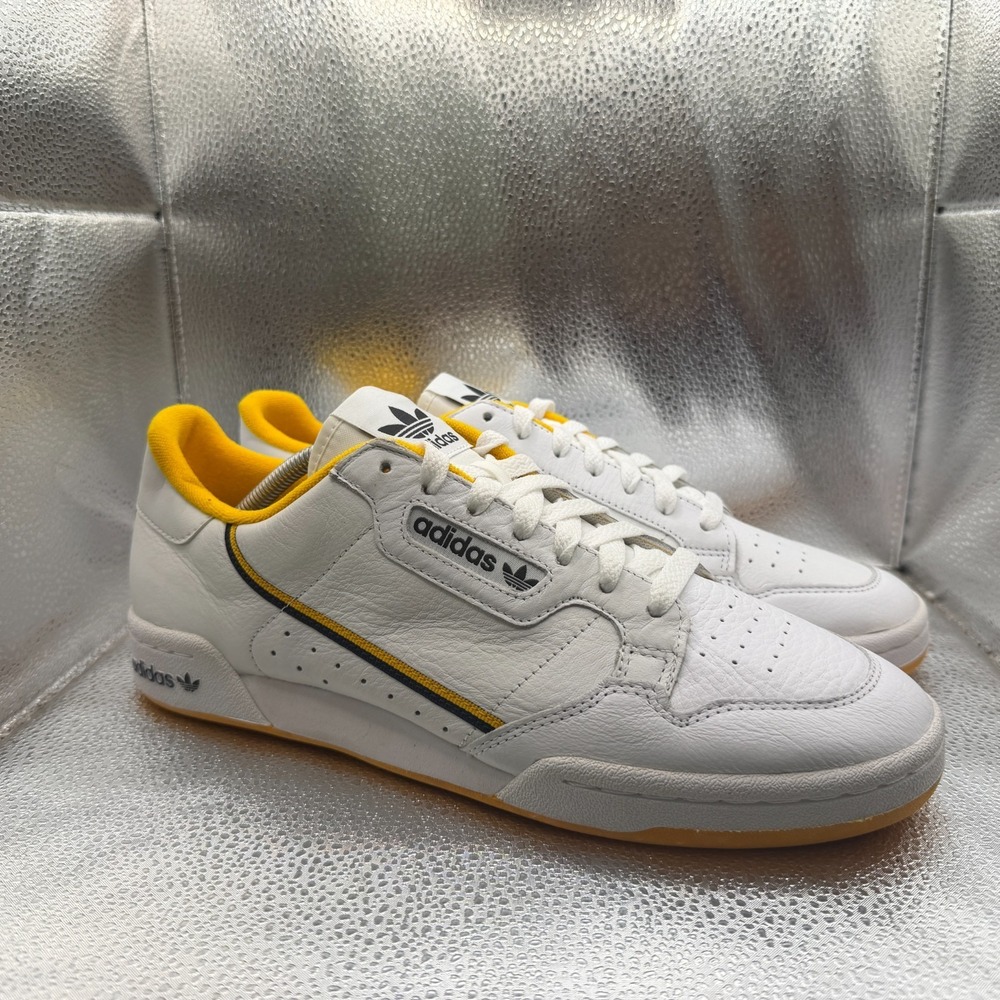 Size 11 Adidas Continental 80 Low White Mens Lace-Up Athletic Shoes‎ G28995